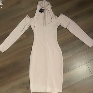 Elegant Pink Nude Editorial Dress